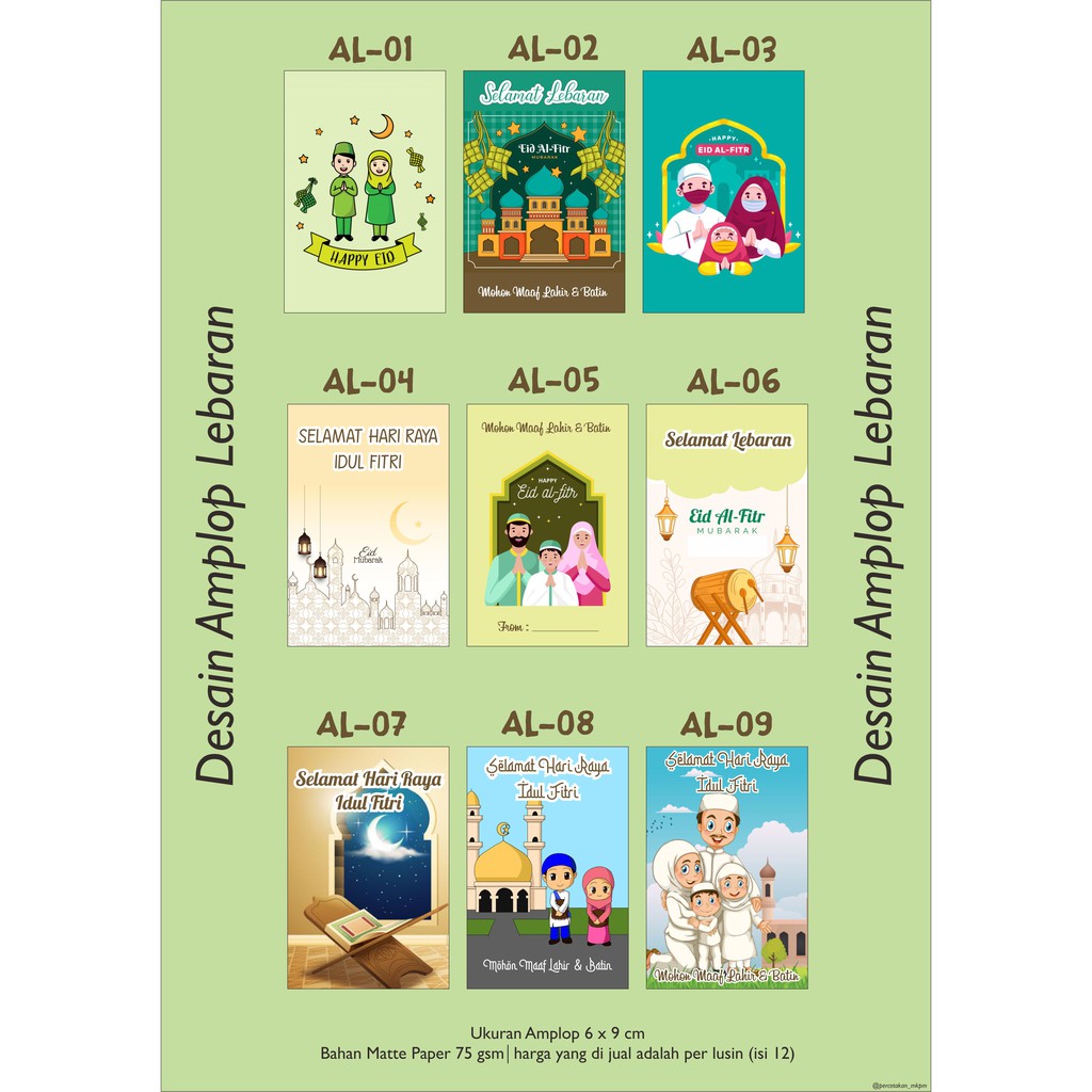 

1 Pak Amplop Lebaran / Amplop Murah / Angpao / Amplop Unik / Amplop Lebaran Unik