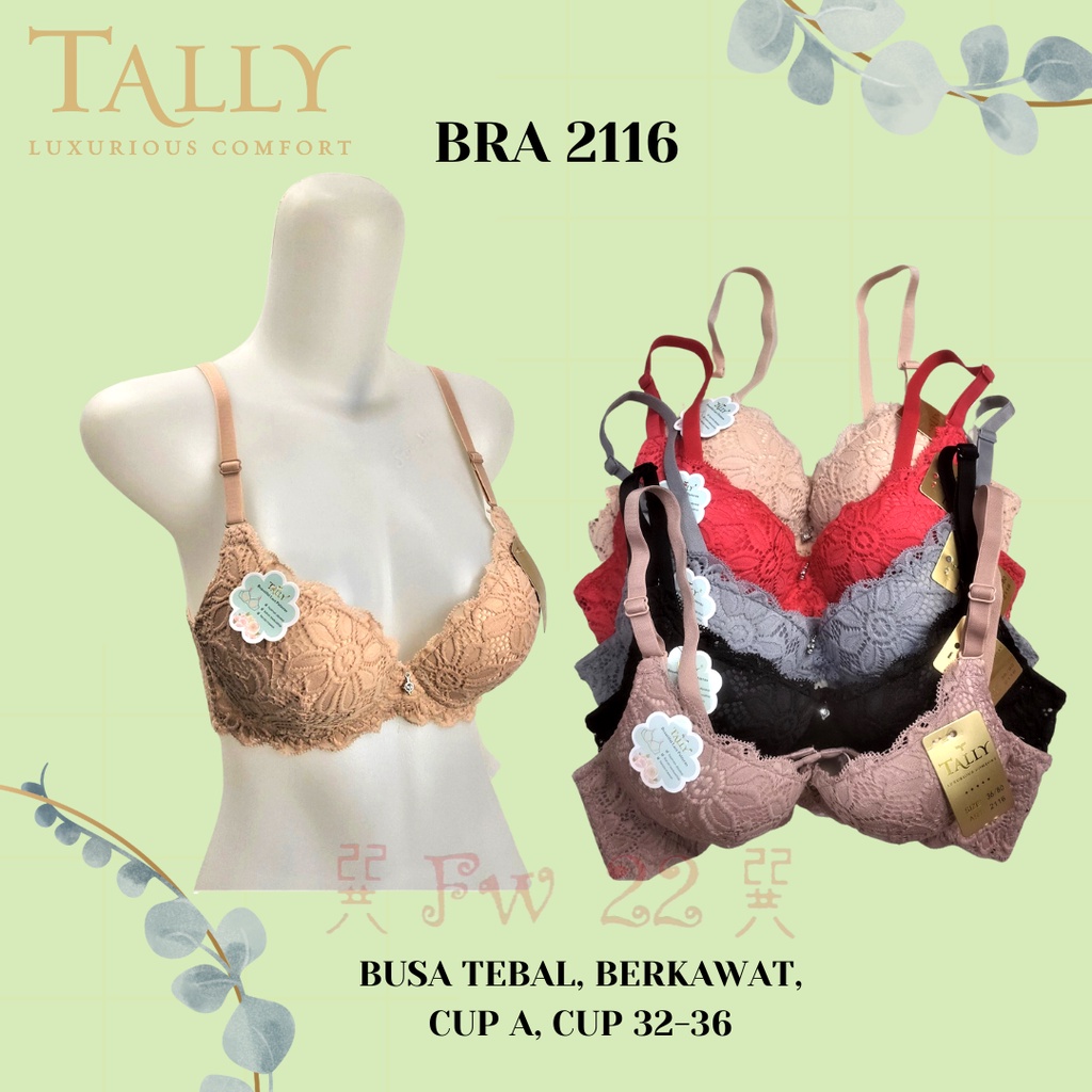 Push Up Bra Tally 2116 Bra Busa Tebal dan nyaman dengan Kawat dan Tersedia Ukuran 32 - 36