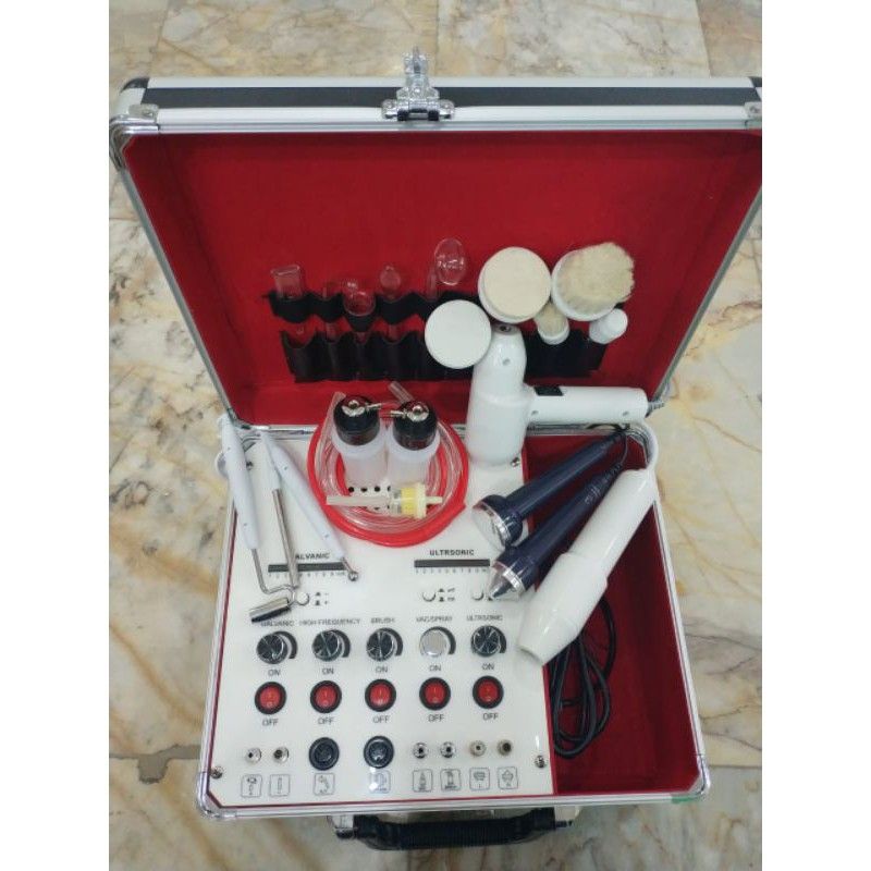 6 in 1 alat facial ultrasound vacum komedo hf spray