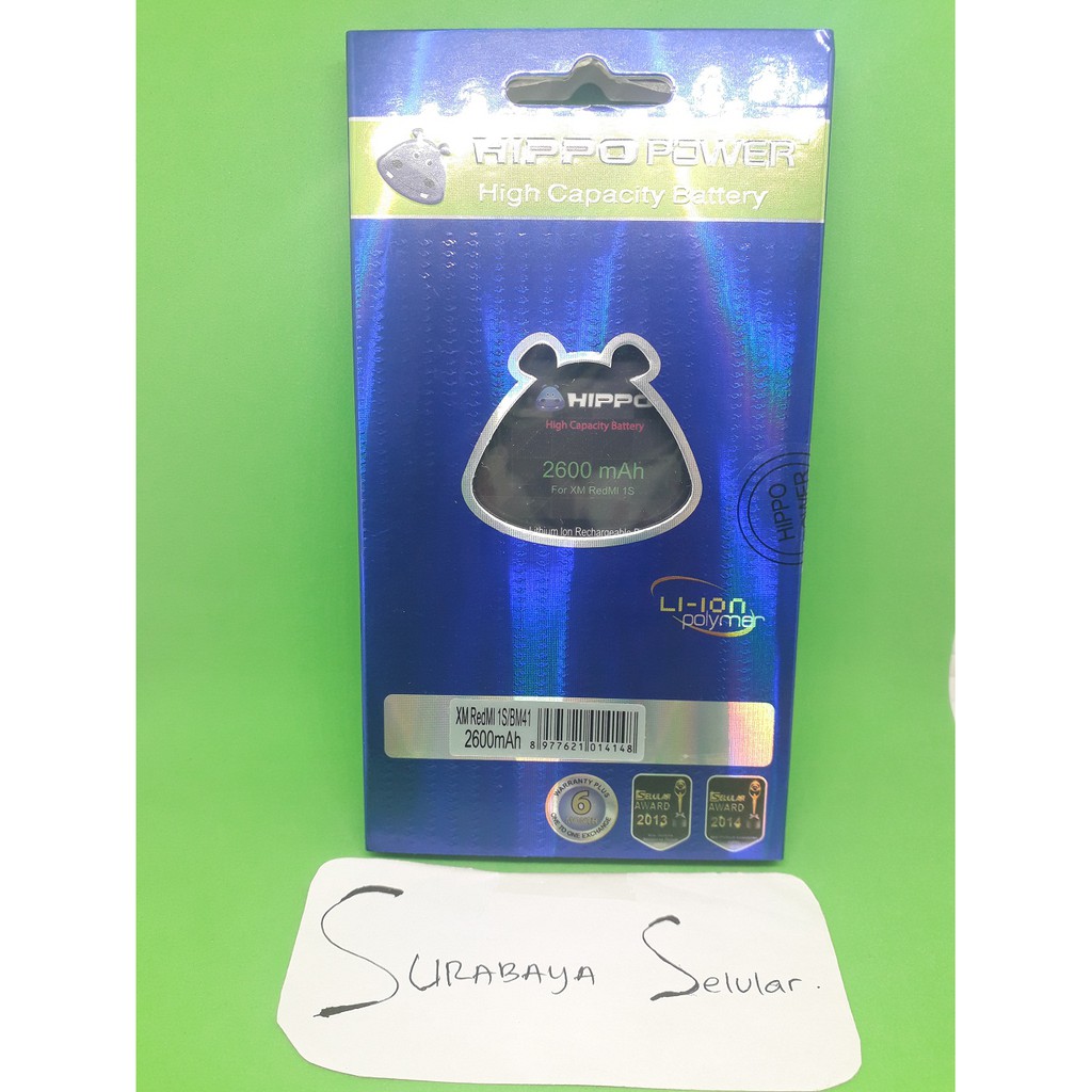 Baterai Batere Battery HIPPO Xiaomi REDMI 1S BM41 BM 41 BM-41