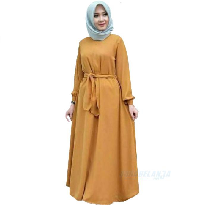 BARU Gamis Balotelli Syari Wanita - Baju Busana Muslim Pesta Polos Terbaru - Hijau Tosca