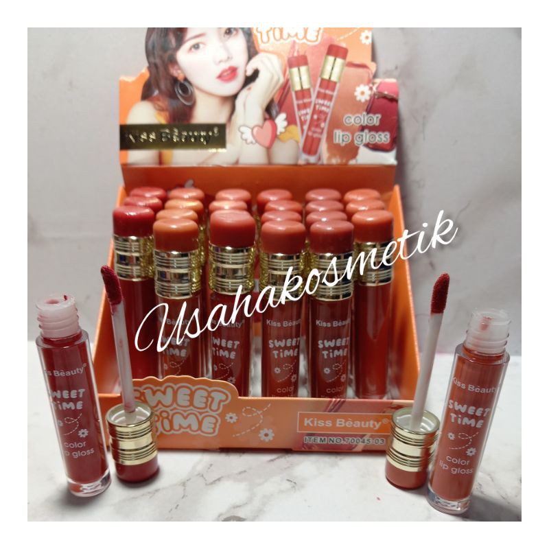 [ PER6PCS ]LIP GLOSS KISS BEAUTY SWEET TIME | KISS ME | CHOCOLATE