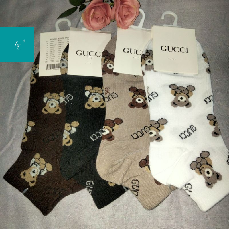 kaos kaki pendek wanita mata kaki import gucci