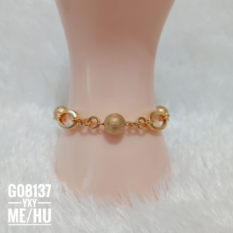 Gelang Yaxiya Jurai Bola Gold G08137