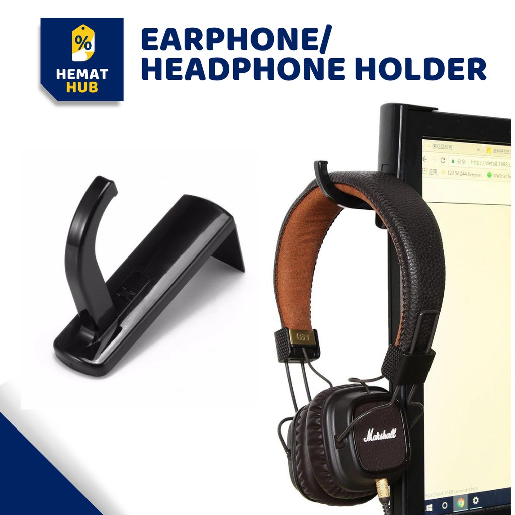 Headset Holder Gantungan Headphone PC Monitor Universal Stand Earphone Gaming Serbaguna HematHub