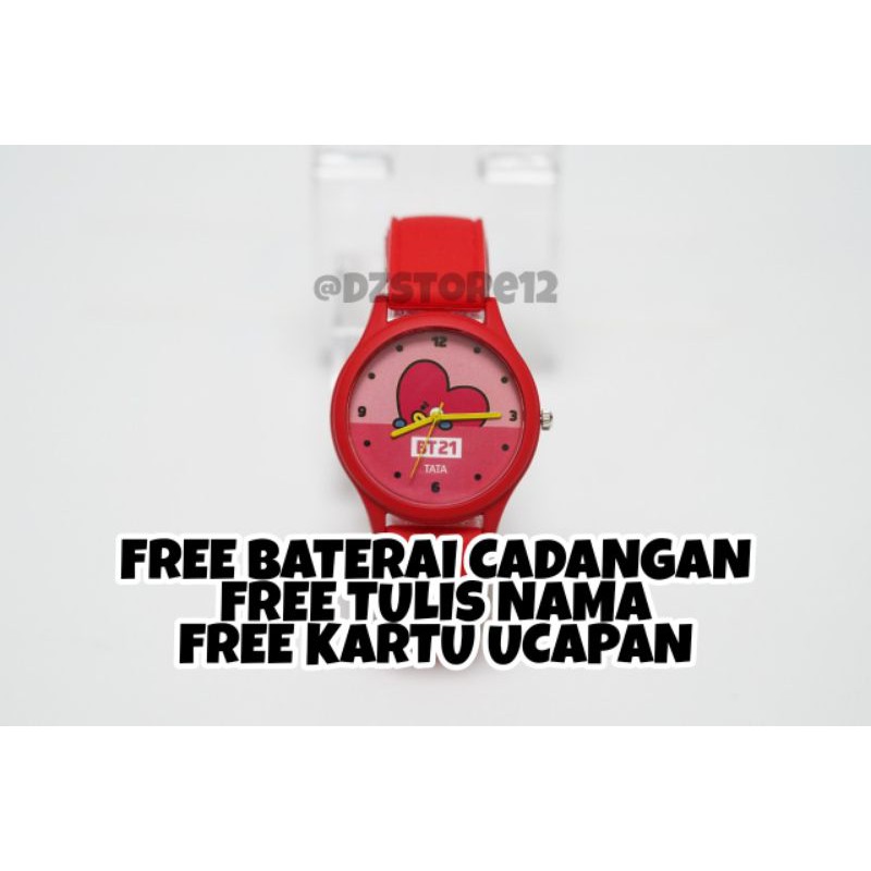 Jam Tangan BTS Wanita Anak BT21 Tata V Taehyung BTS Bangtan Boys Army Indonesia K-pop