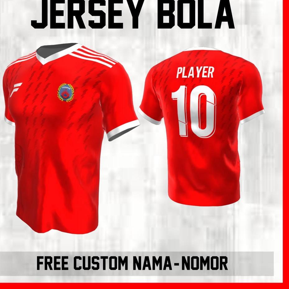 Telah Hadir.. Kaos Bola Jersey Persipur Purwodadi Klub Strip Garis Baju Custom Nama dan Nomor Punggu
