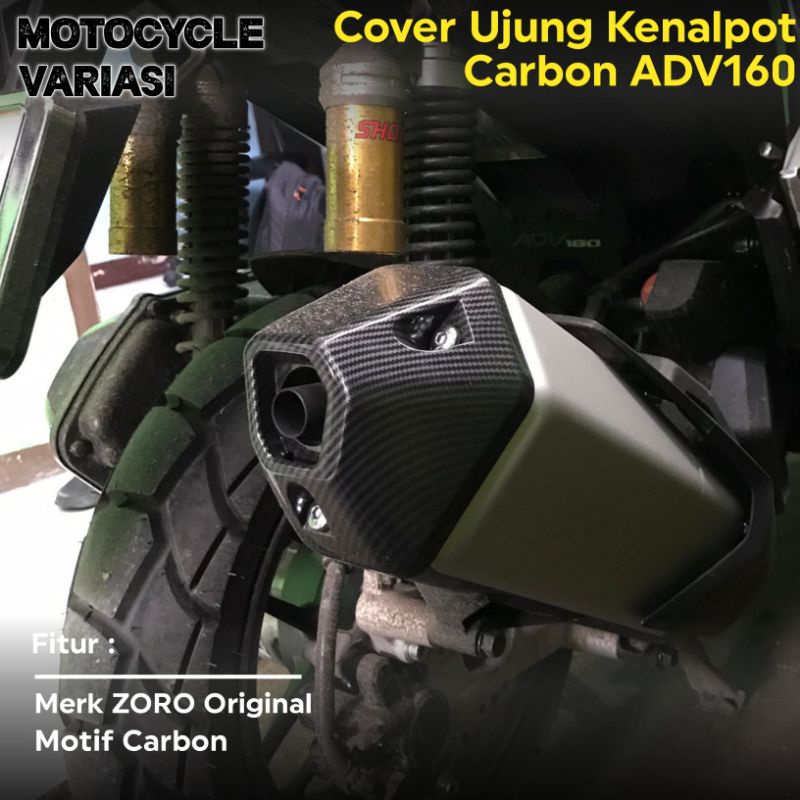 Cover Knalpot ADV 160 Carbon Cover Ujung Kenalpot ADV 160 Carbon