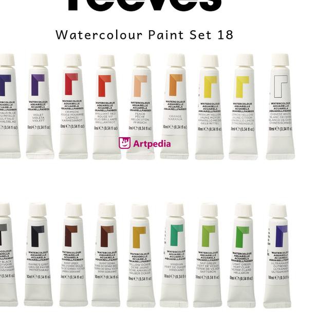 

❃✦SPESIAL♞REEVES Watercolor Paint Set 18 pcs / Cat WaterColour Merk Reeves✓