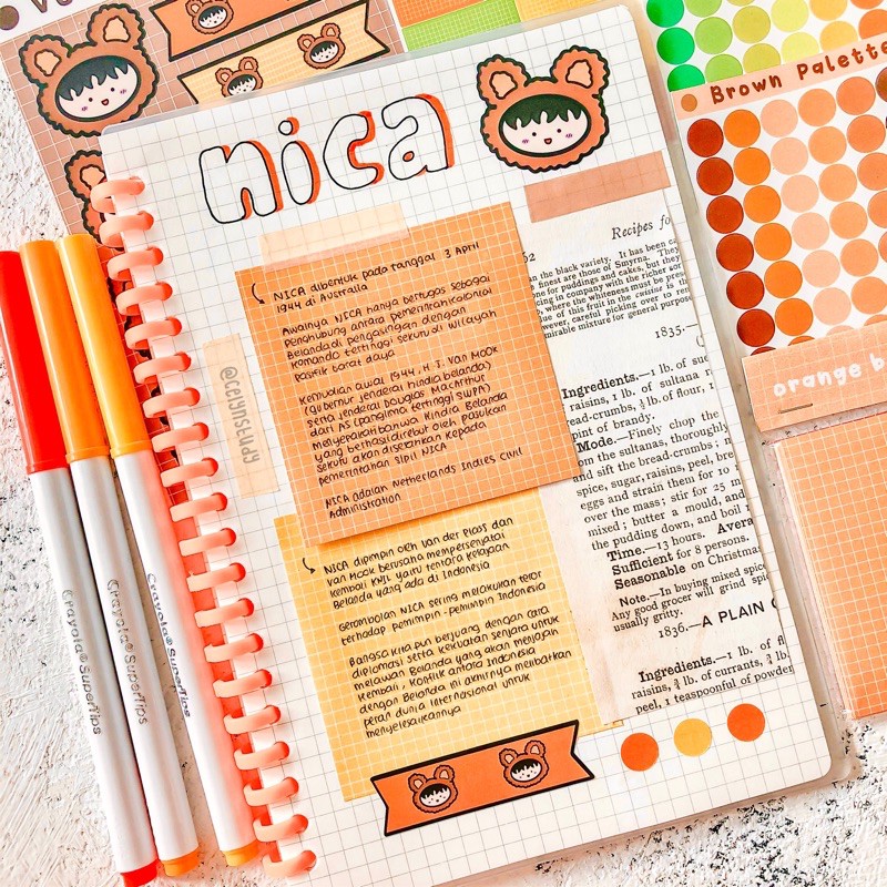 Memo Notes Deco Paper Jurnal Aesthetic Grid 100gsm Shopee Indonesia