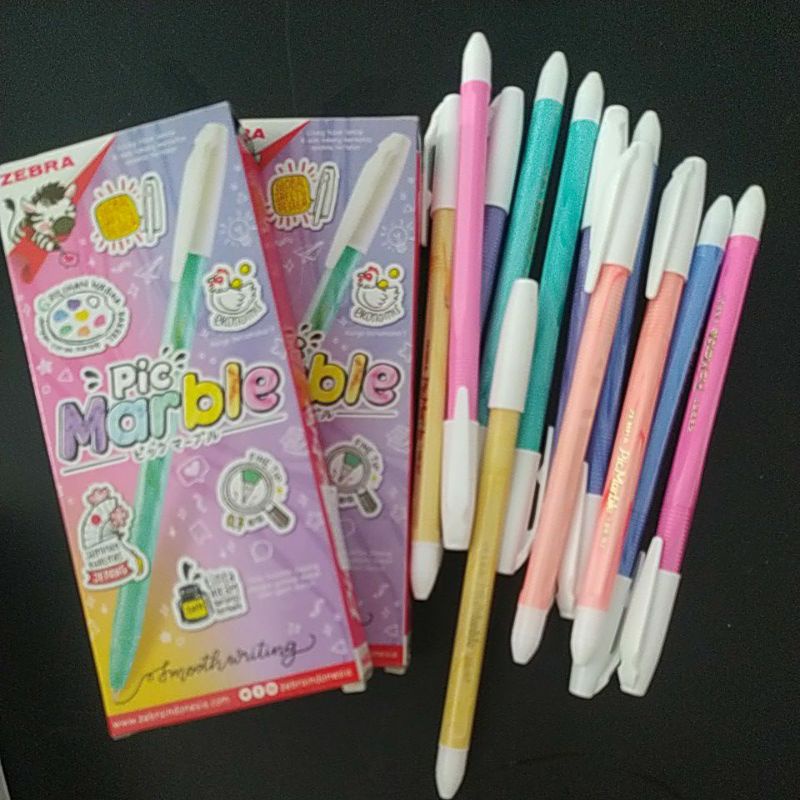 

Pulpen pic marble / pulpen semi gel / pulpen seminar isi 12 / Makassar