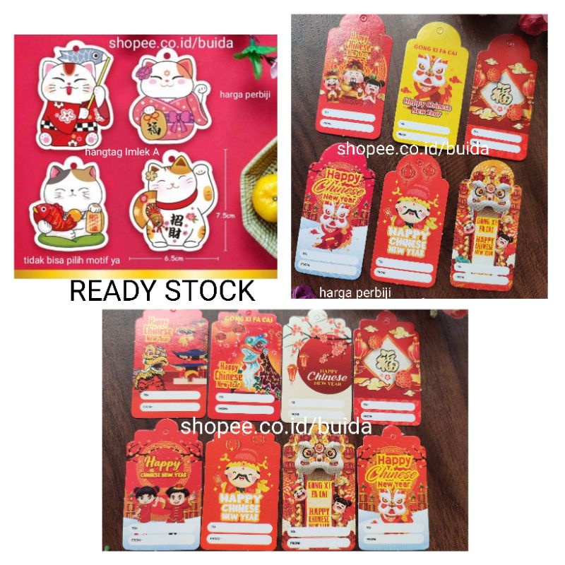 

Hangtag Imlek hang tag CNY Chinese New Year Sincia Selamat Tahun Baru China dekorasi hampers hiasan parcel bingkisan hantaran kotak kue dus baking tools decoration box hadiah kado gift lucky cat fortune to from barongsai