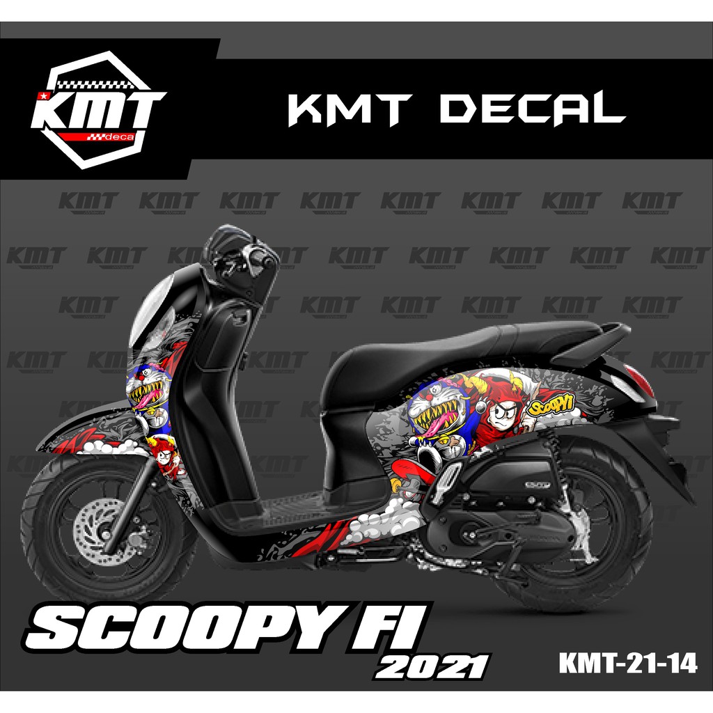 Decal Stiker - Decal Sticker Custom Honda Scoopy Fi New 2021 2022 2023 2024 KMT -14