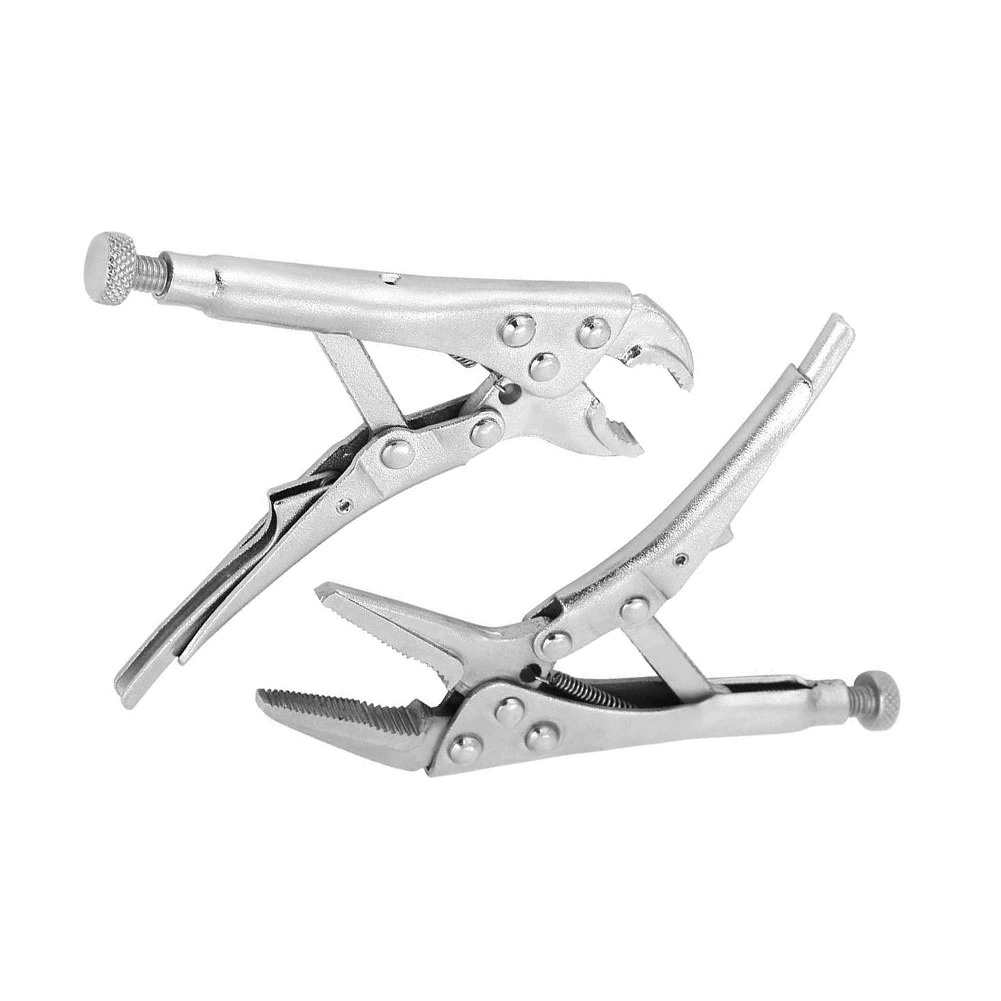 G8A laoa tang multifungsi pliers manual pressure mouth c type 5 inch - l100 - silver Or-i