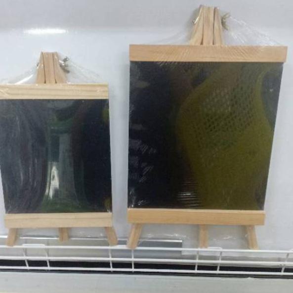 

[KODE CPVSU] Papan Tulis Hitam Mini Blackboard Papan Gambar Anak Papan Tulis Kayu Standing Tripod Wood Easel Papan Daftar Menu Chalkboard