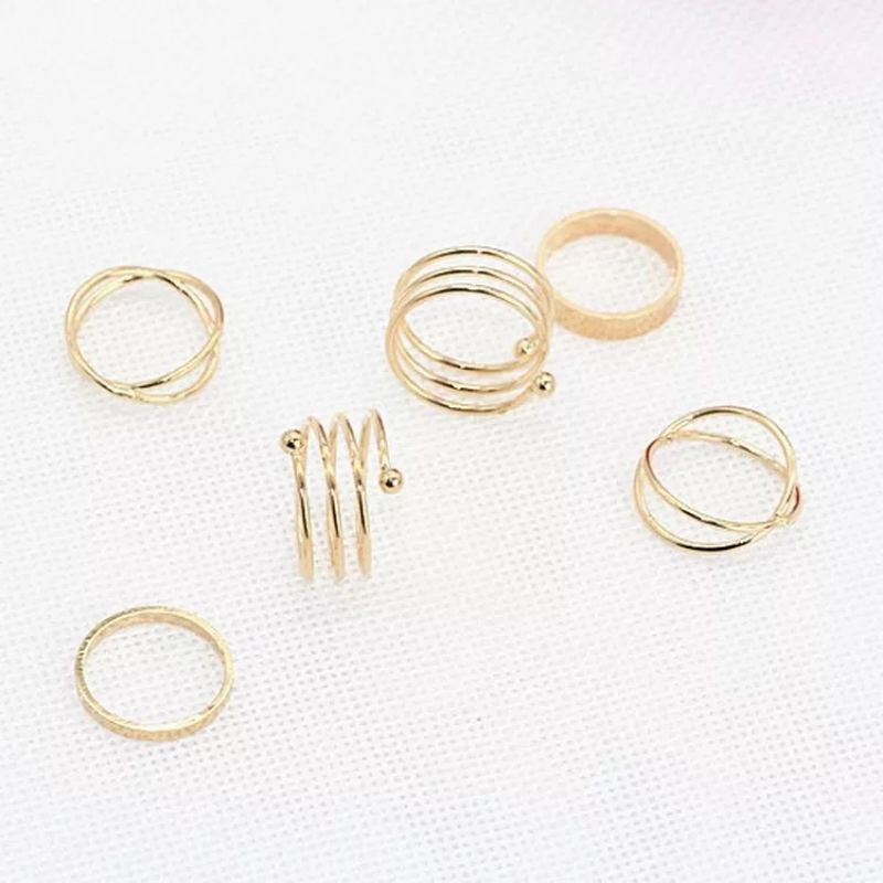 1 set/ 6 pcs CINCIN IMPORT FASHION AKSESORIS WANITA