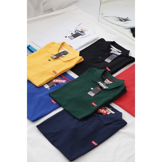 LEVIS MEN HOUSEMARK POLO SHIRT / Kaos Polo Levis Lengan Pendek Aksen Kancing untuk Pria