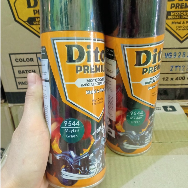 New DITON Premium METALLIC COLORS Pilok Pilox Cat Semprot 9544 MayFair Green / Hijau Metalik (400cc)