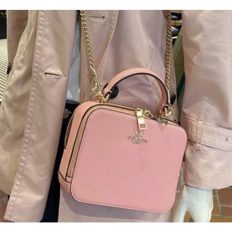 Coach Box Crossbody Pink (C2872)