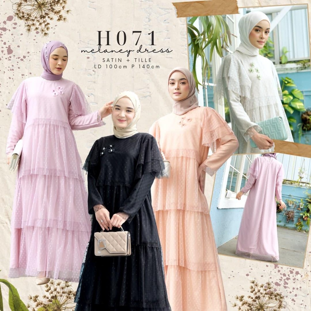 MELANEY DRESS / DRESS LAMARAN / DRESS RAYA / DRESS KONDANGAN / SERAGAMAN