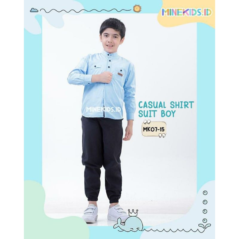 setelan casual shirt minekids