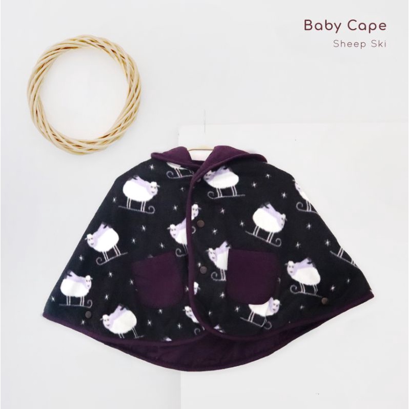 CuddleMe Baby Cape Original Cuddle Me Jaket Mantel Anak Bayi Balita Laki Laki Perempuan Boy Girl Cowok Cewek 0 6 12 Bulan 1 2 3 Tahun-Sheep ski