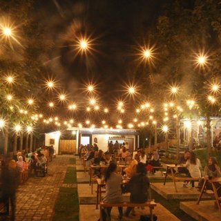 Fiting lampu gantung outdoor 10m / fiting gantung taman / lampu cafe