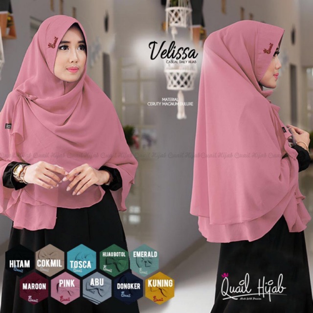 Velissa Khimar Pita Hijab Ori Quail