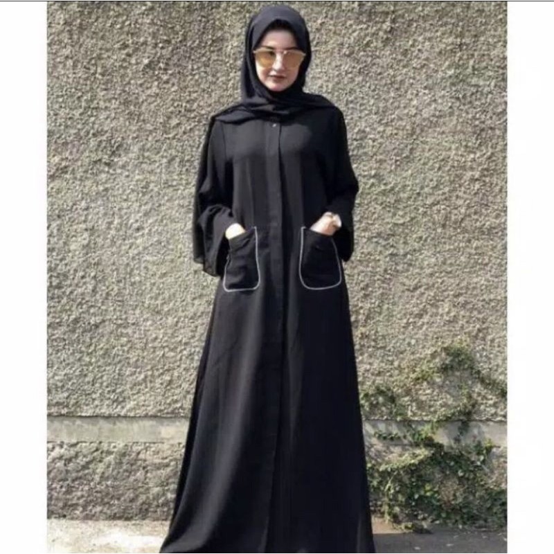 GAMIS ABAYA MUSLIM COUPLE DUBAI SAKU (BUSUI) MURAH COD