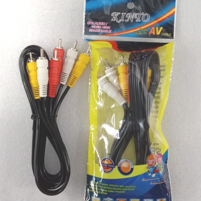 KABEL AUDIO RCA LASER 2M3R HITAM