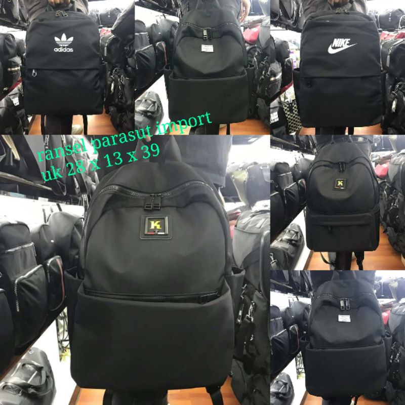 Ransel import / ransel parasut import uk 28x13x39 / backpack besar parasut bisa buat pria dan wanita