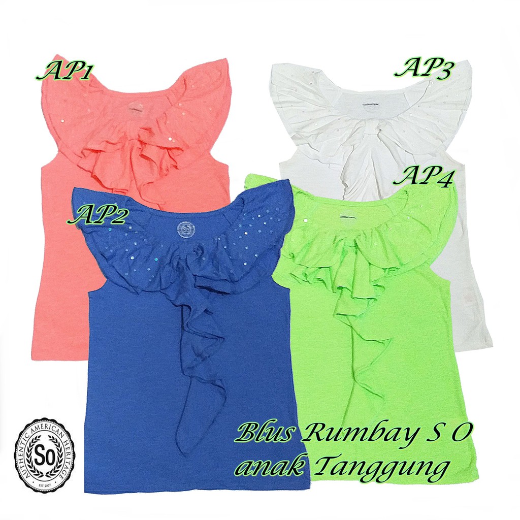 Blous Anak Remaja Tanggung SO Branded Original murah