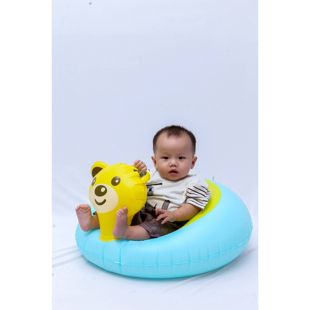 HUAYI MALL 100% jkt ready sofa bayi / kursi bayi pompa untuk belajar duduk, makan, main dan mandi cocok untuk bayi 4 bulan - 3 tahun model Beruang kecil