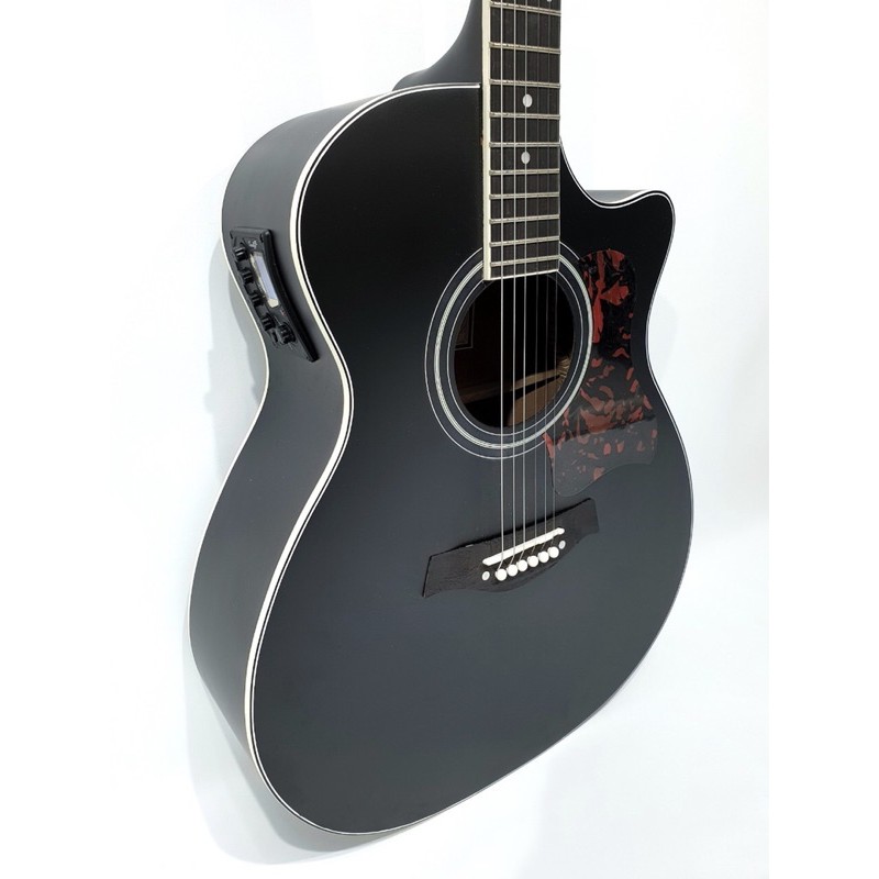 Gitar Akustik Elektrik Merk Taylor Warna Hitam Natural Equalizer Tuner Spruce String Trusrod