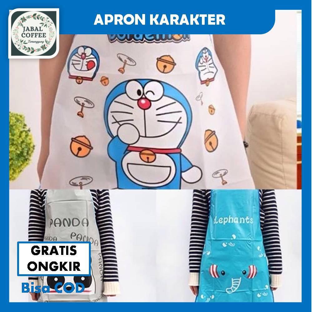 Celemek Masak Waterproof / Celemek Apron Karakter / Apron Anti Air Karakter / Apron Masak Waterproof