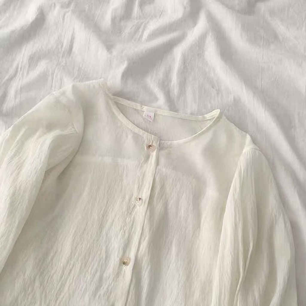 Sabia Blouse Atasan Wanita Casual Korean Style Crinkle