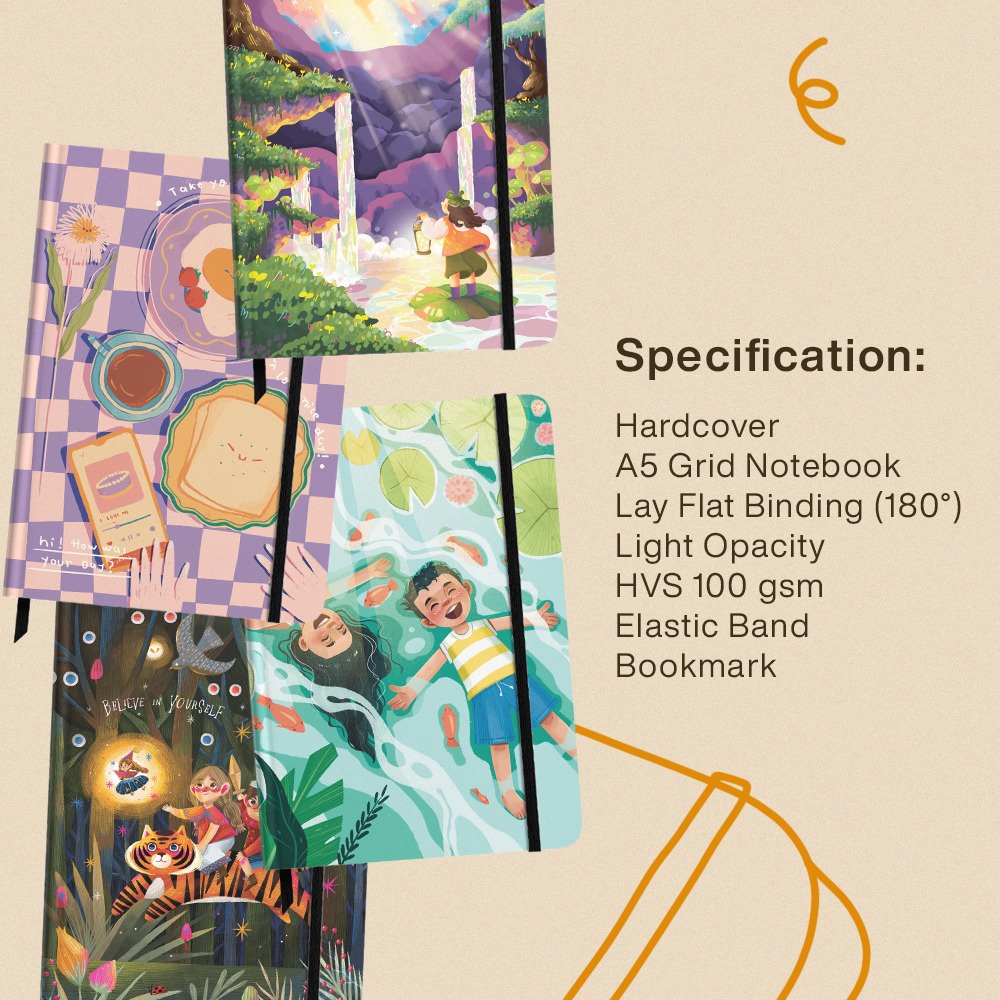 

[ DAISYSTORE ] Noteboo grid by LIFEPLANJOURNAL kolaborasi artis Indonesia