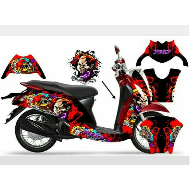 DECAL FULLBODY FINO RED FULLBLOCK MERAH