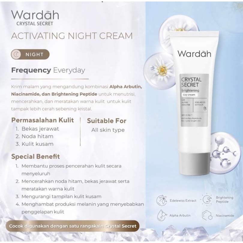 Wardah Crystal Secret Eyes Dark Circle Corrector - Eye Cream 10ml