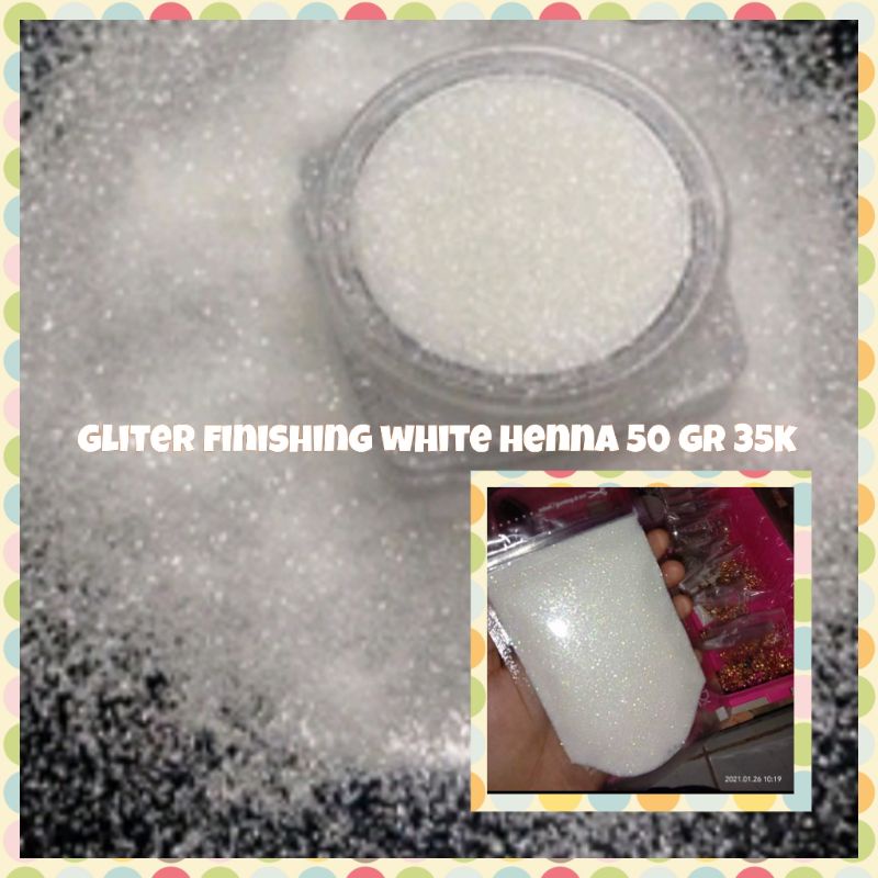 gliter finishing kemasan 50 gr