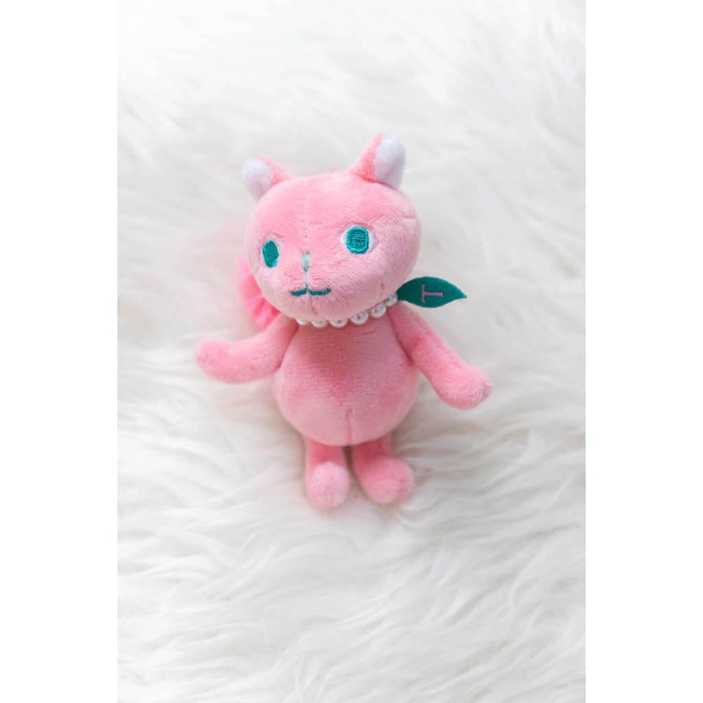 Myarawi Pink Cat Plush Doll Strap from Tully's Coffee Japan