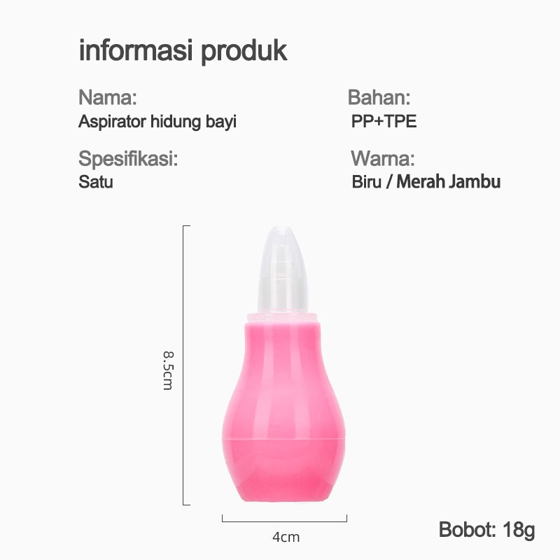 Sedot ingus bayi/Penyedot ingus bayi/Sedotan Pembersih Hidung Bayi Anak Ingus Lendir Nose Cleaner Nasal Aspirator L46