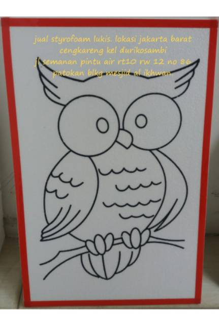 

tyvf Sturofoam lukis ada list ukuran 33x50x1cm ISI 50 LEMBAR