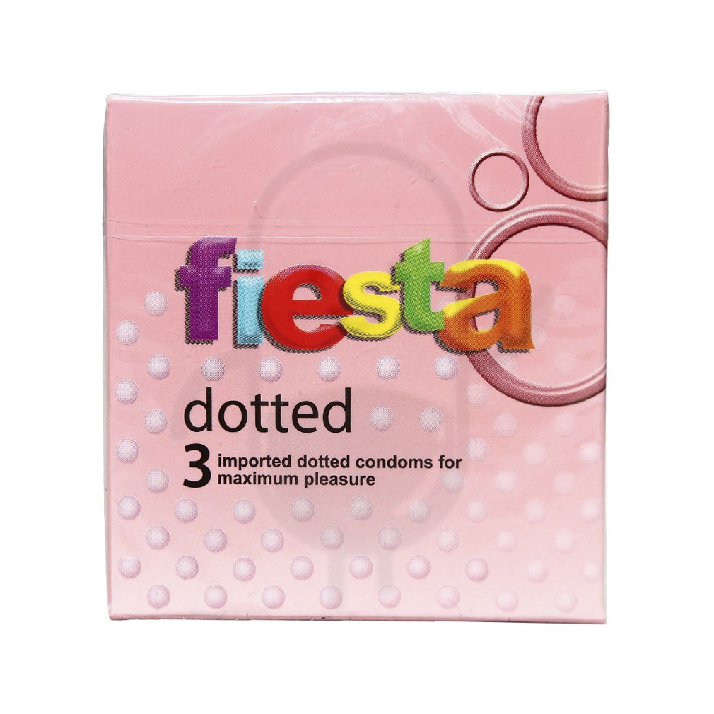 Fiesta Kondom Dotted 3 Pcs - Packaging Aman
