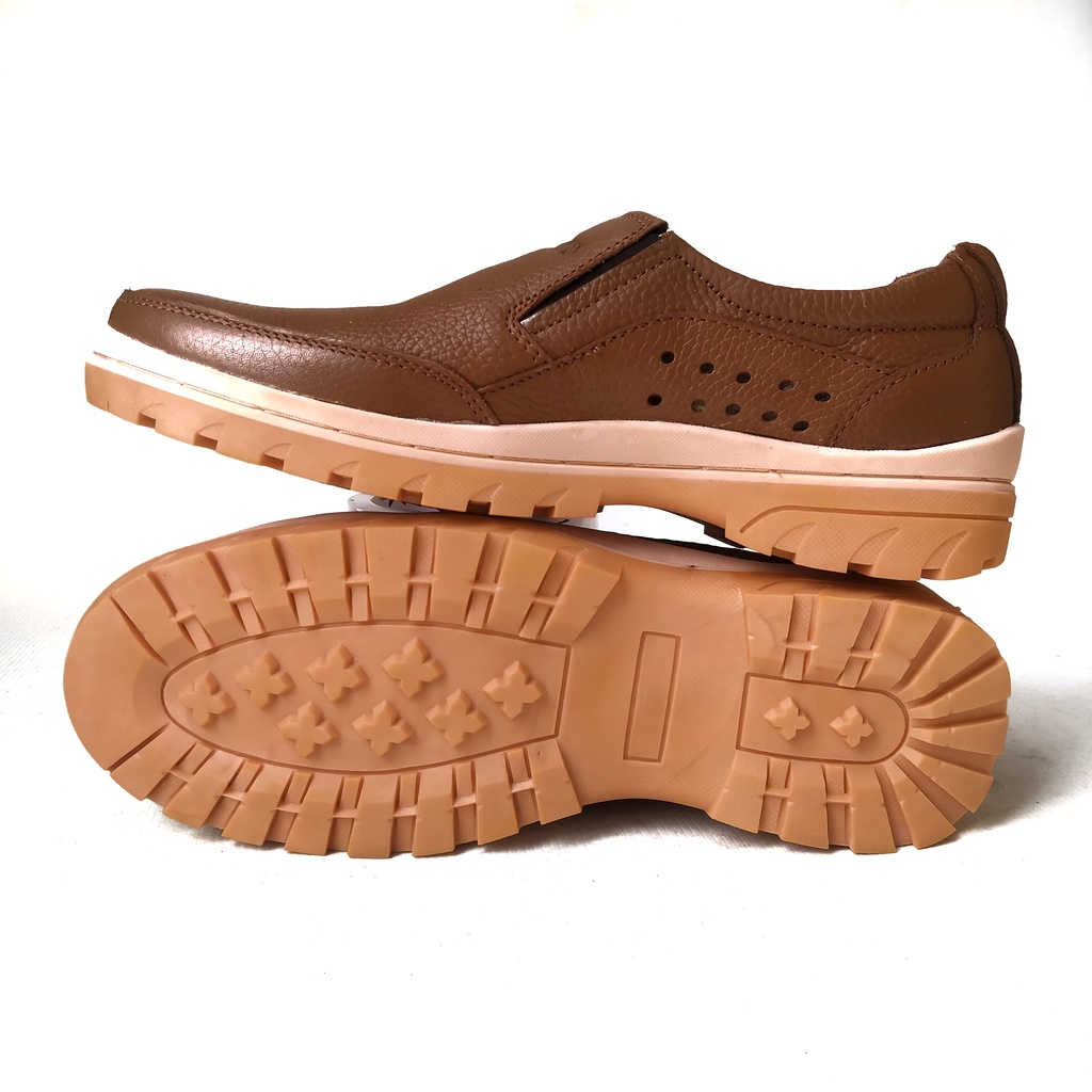 Kickers Sepatu Casual Kasual Pria Bahan Kulit Asli Slip On elegan Kode F.73