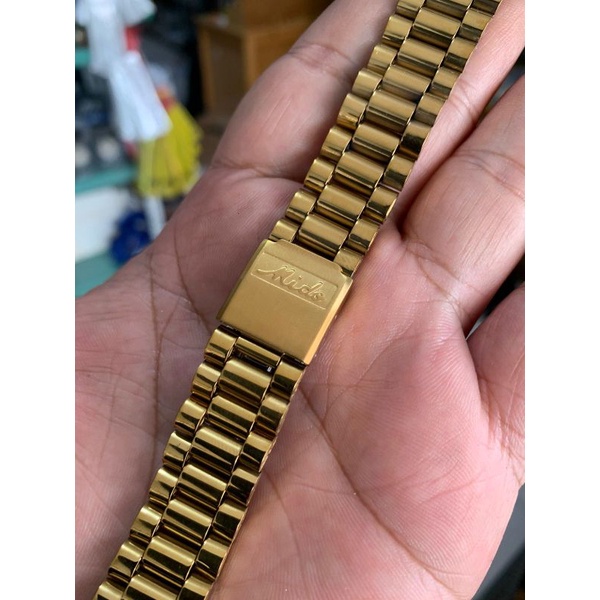 Strap Tali Jam Tangan Rante Gold mido 20MM