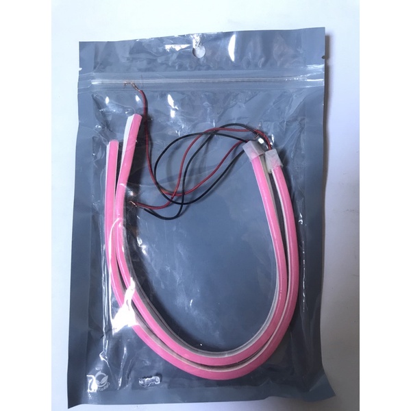 LAMPU ALIS DRL LAMPU FLEXIBEL LAMPU LED ALIS 30CM SEMUA MOTOR-Pink