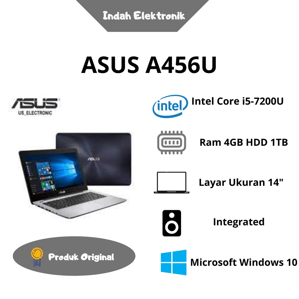 Laptop ASUS A456U Core i5 VGA