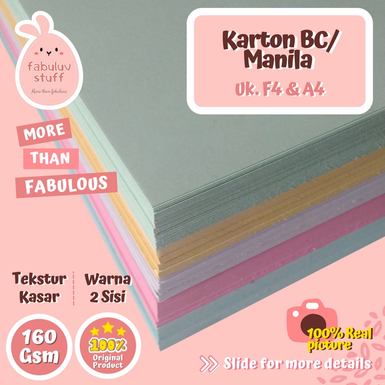 

Karton BC Manila 160 gsm F4 A4