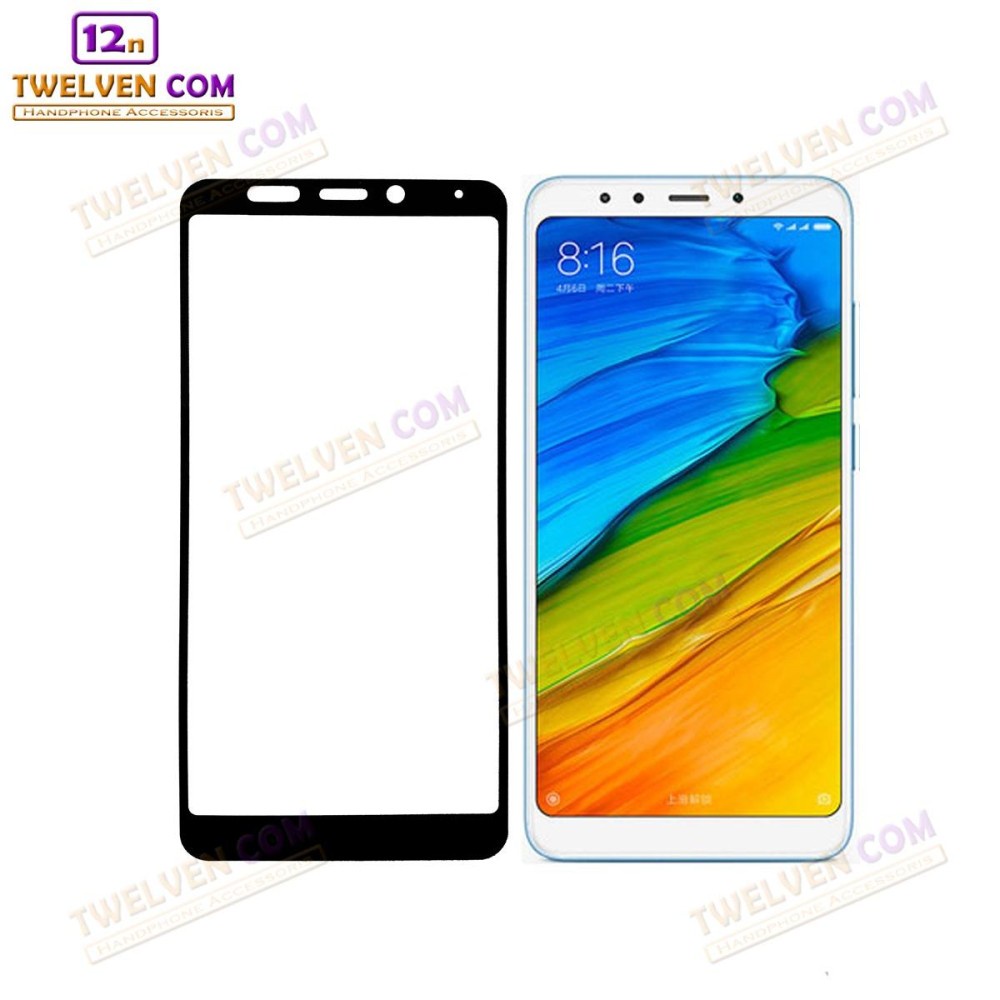 [FLASH SALE] zenBlade 5D Full Cover Tempered Glass Xiaomi Redmi 5+ Plus - Hitam